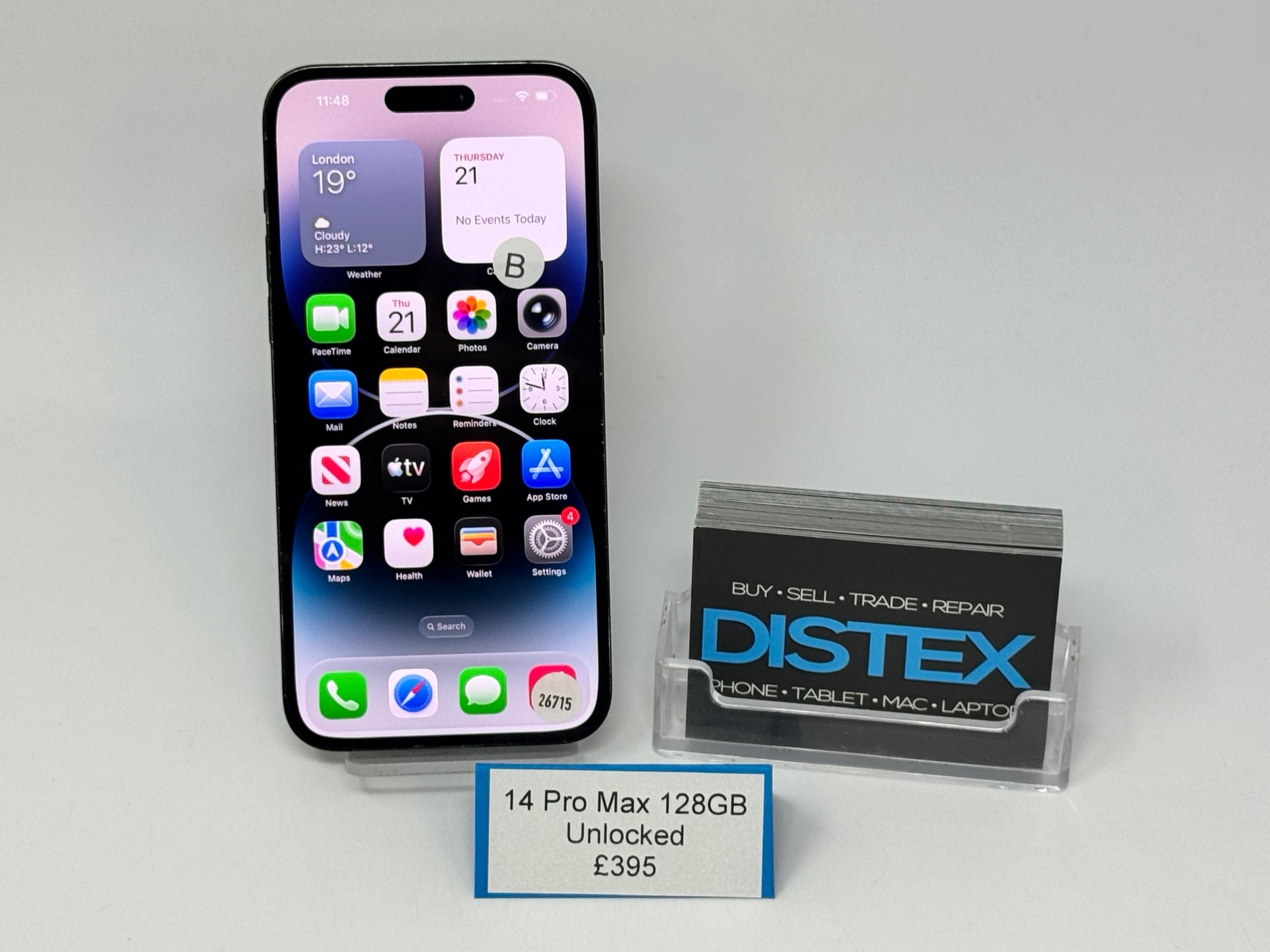 Apple iPhone 14 Pro Max 128GB Unlocked Space Black (B) M26715