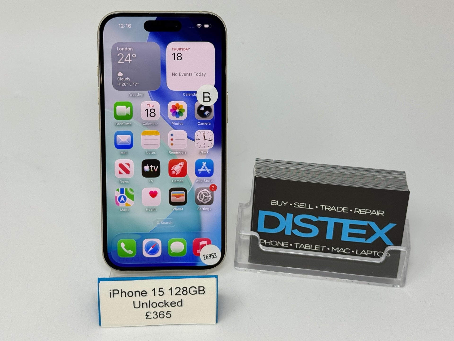 Apple iPhone 15 128GB Unlocked Yellow (B) M26953