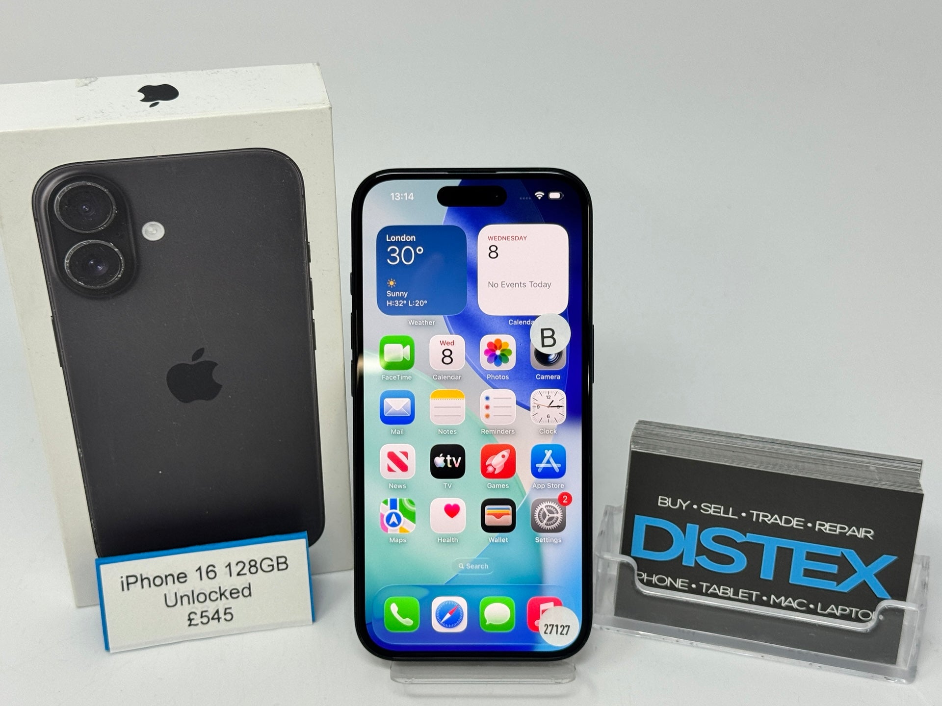 Apple iPhone 16 128GB Unlocked Black (B) M27127