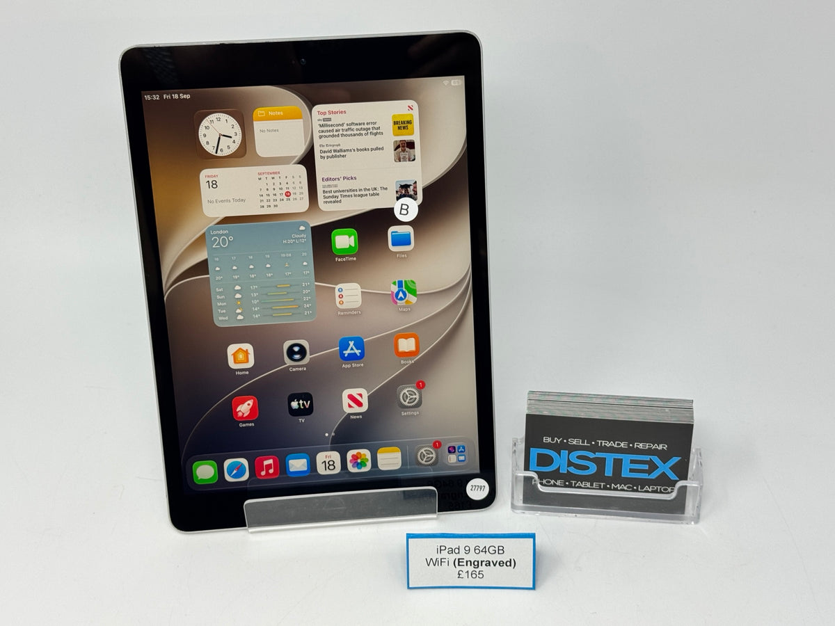 Apple iPad 9 10.2" *Engraved* 64GB WiFi Space Grey (B) M27797