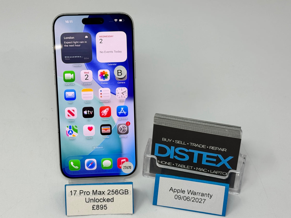Apple iPhone 17 Pro Max 256GB Unlocked Natural Titanium (B) Apple Warranty 09/06/2027 M27670