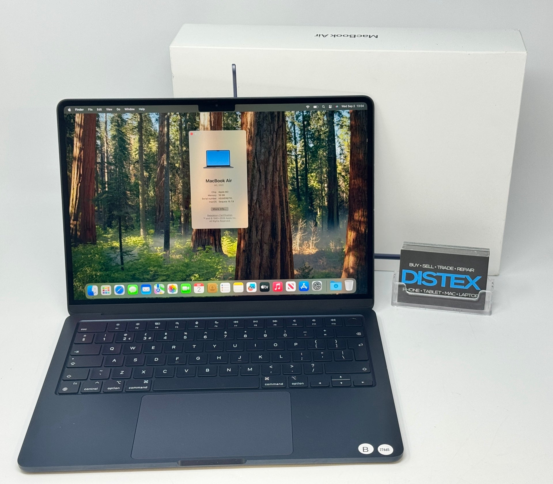 Apple MacBook Air 2022 13" 16GB RAM 256GB SSD Apple M2 (B) M27665