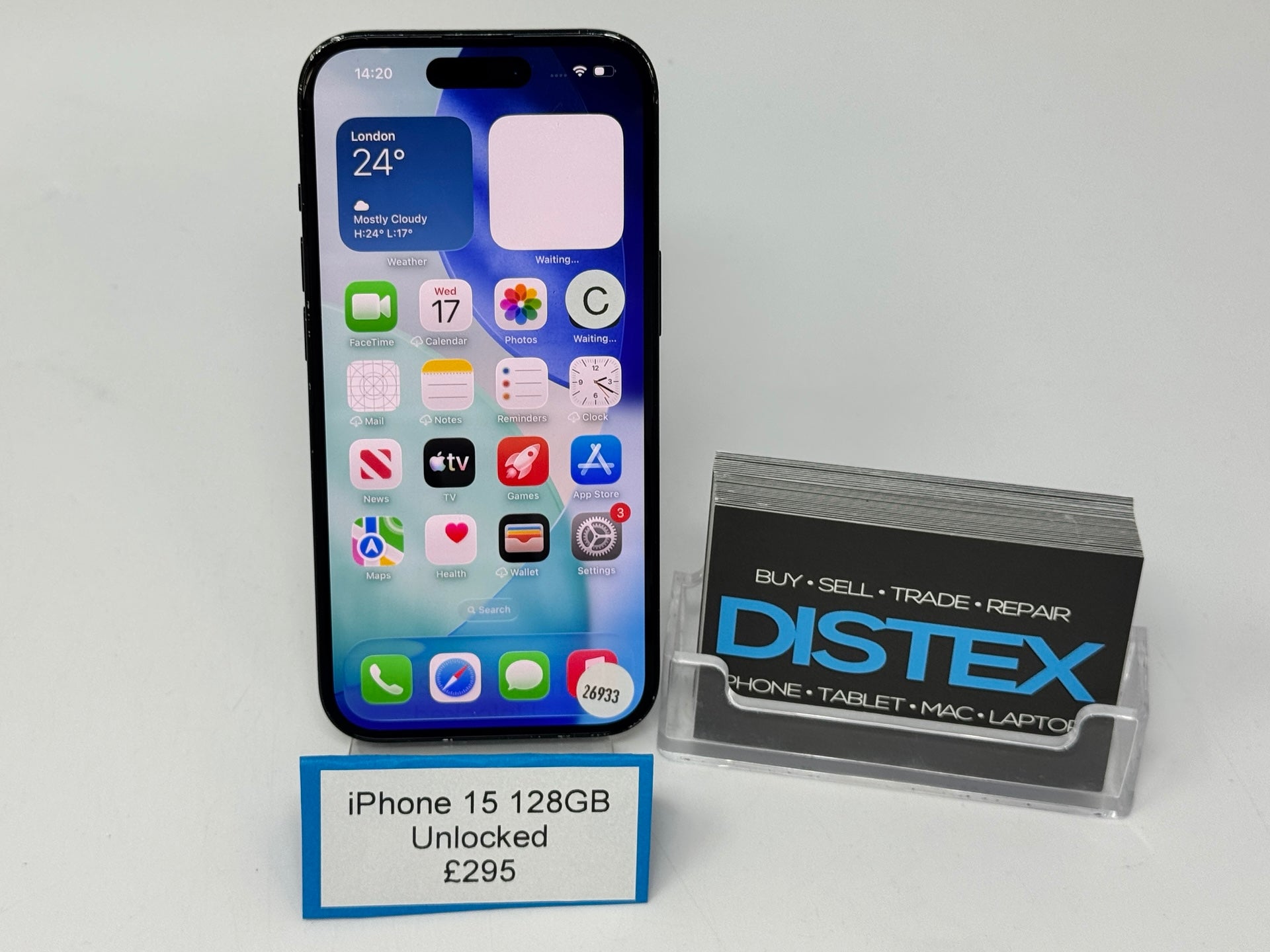 Apple iPhone 15 128GB Unlocked Black (C) M26933