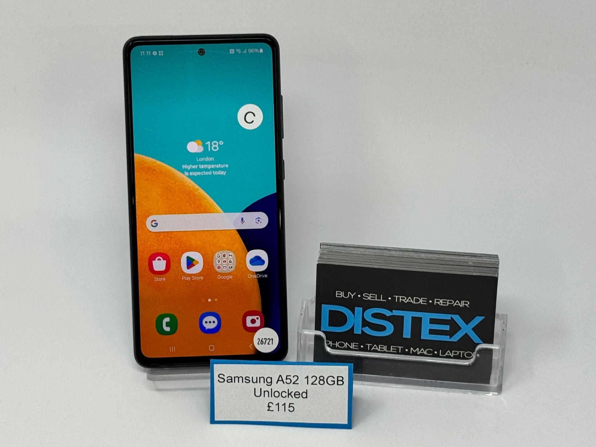 Samsung Galaxy A52 128GB Unlocked Awesome Black (C) M26721