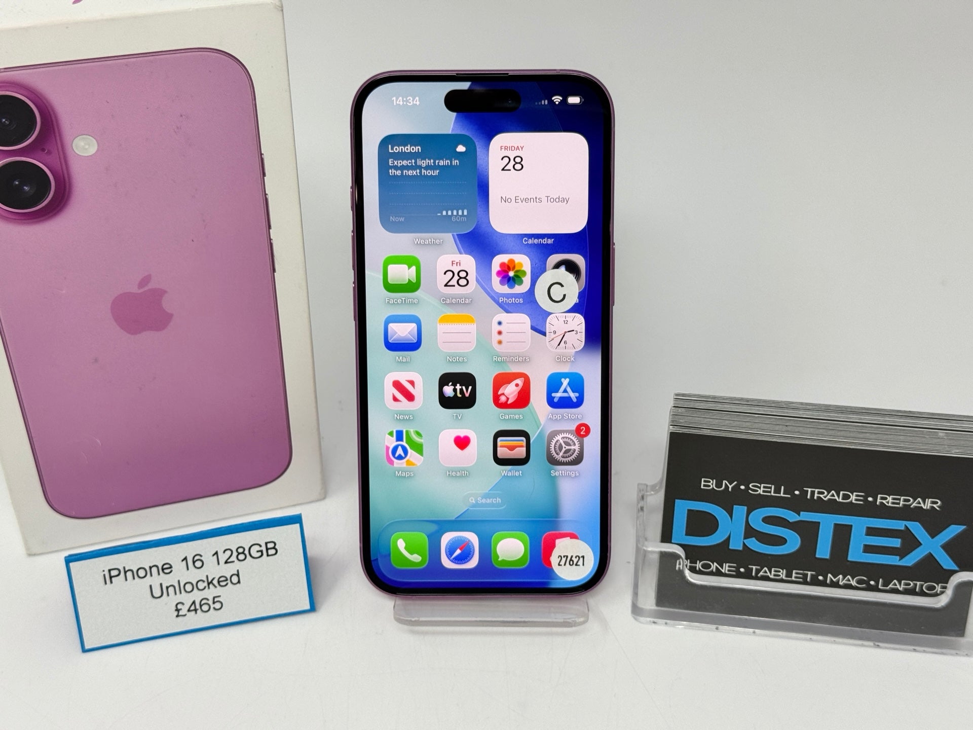 Apple iPhone 16 128GB Unlocked Pink (C) M27621