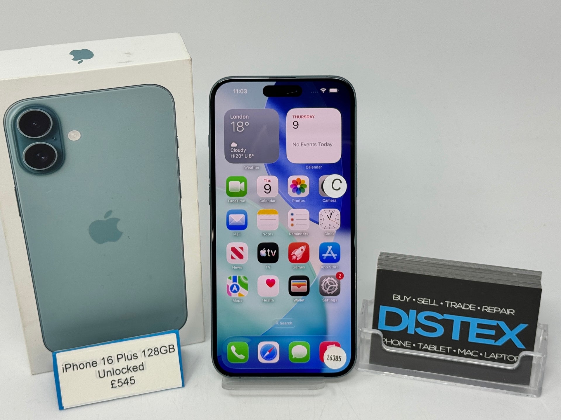 Apple iPhone 16 Plus 128GB Unlocked Teal (C) M26385