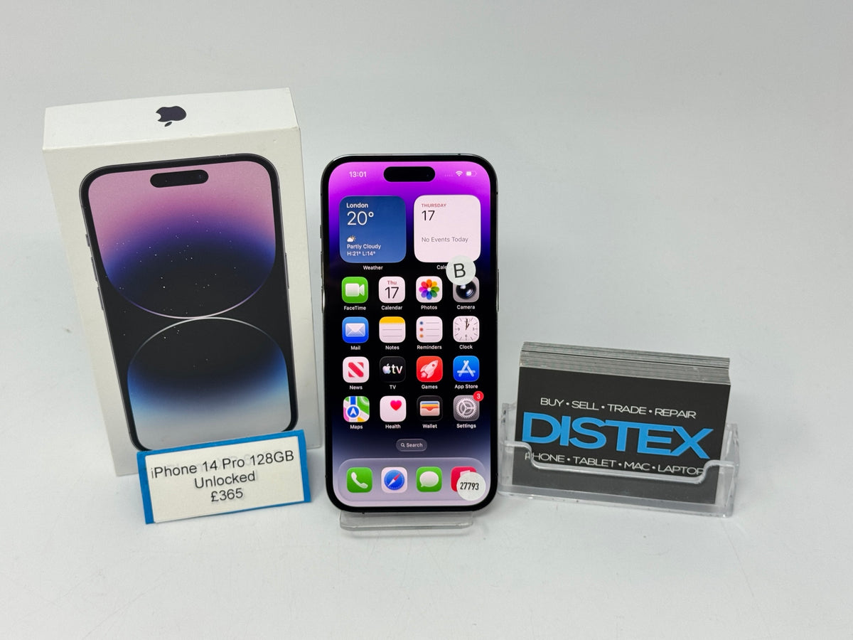 Apple iPhone 14 Pro 128GB Unlocked Deep Purple (B) M27793