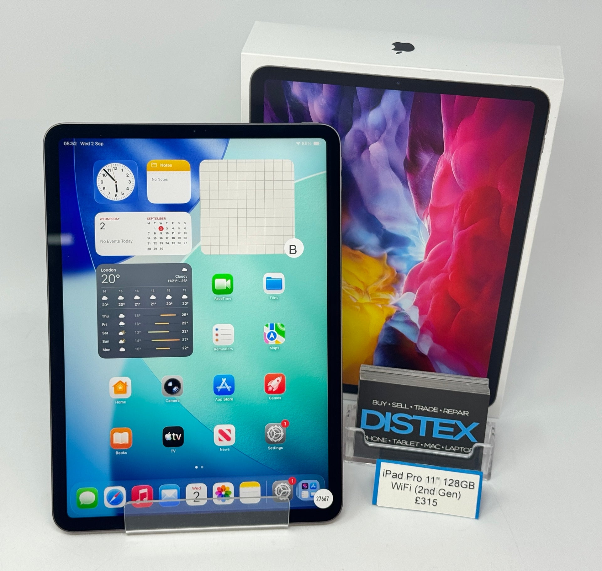 Apple iPad Pro 11" 2nd Gen 128GB WiFi Space Grey (B) M27667