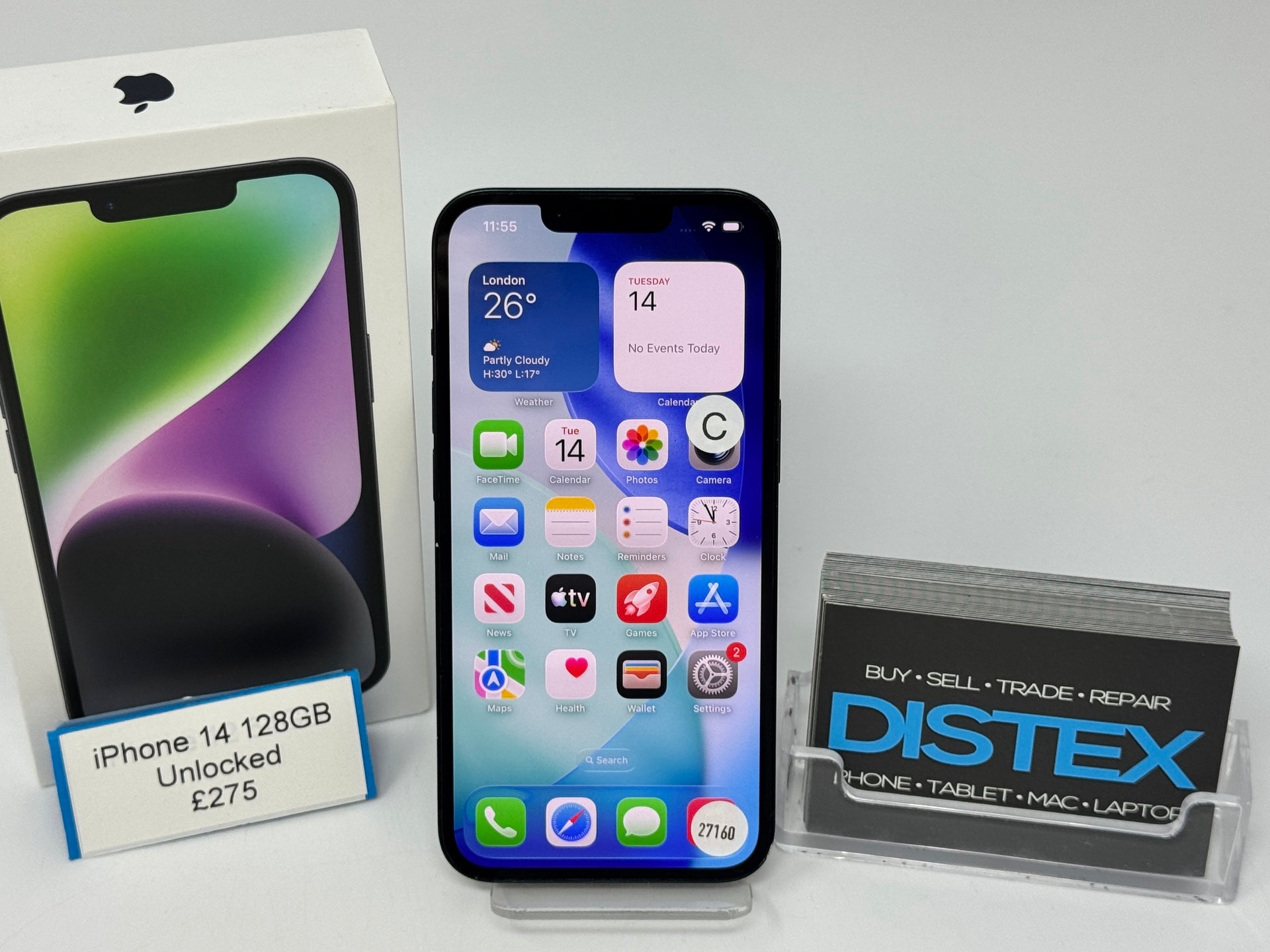 Apple iPhone 14 128GB Unlocked Midnight (C) M27160
