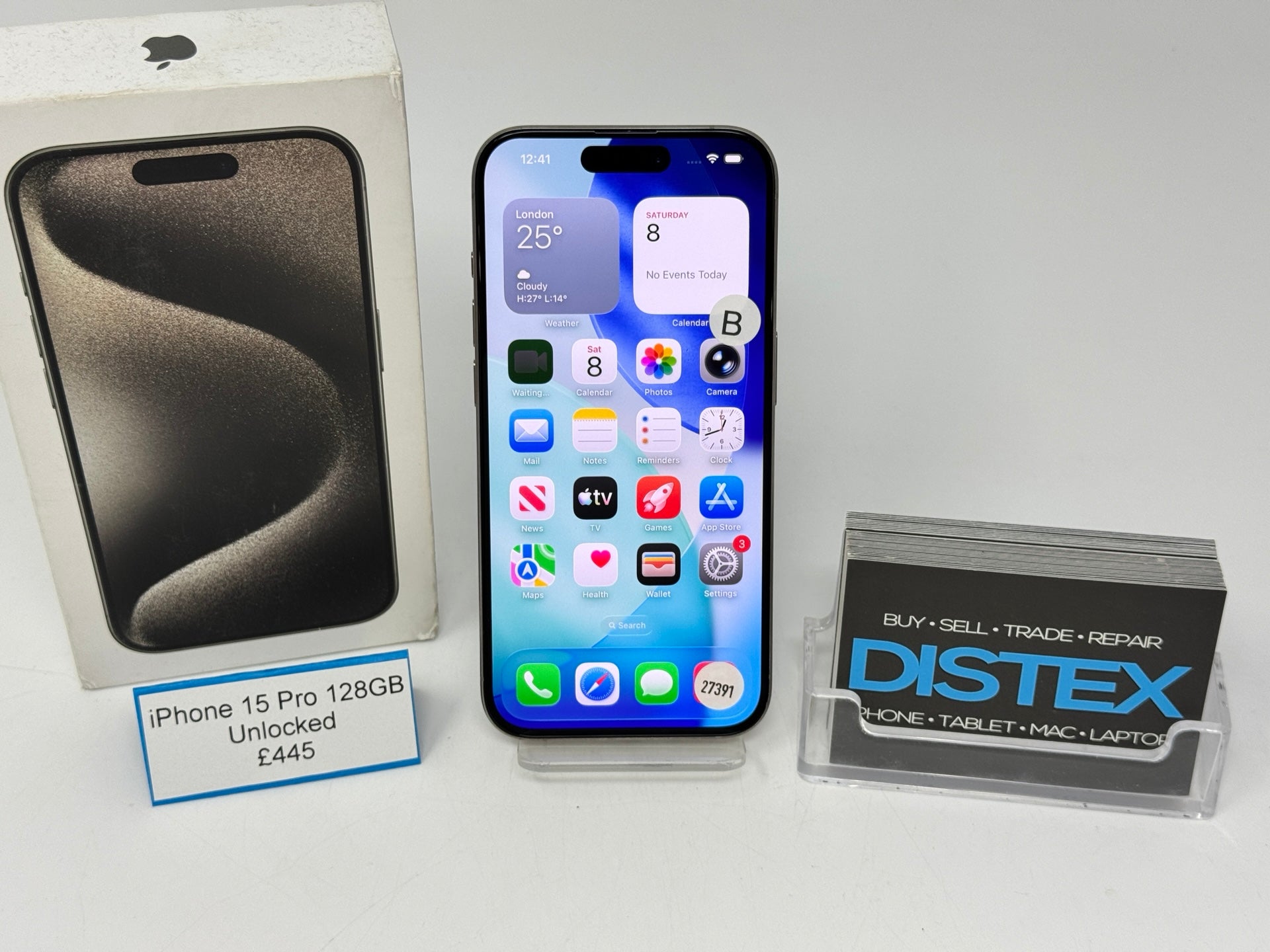 Apple iPhone 15 Pro 128GB Unlocked Natural Titanium (B) M27391