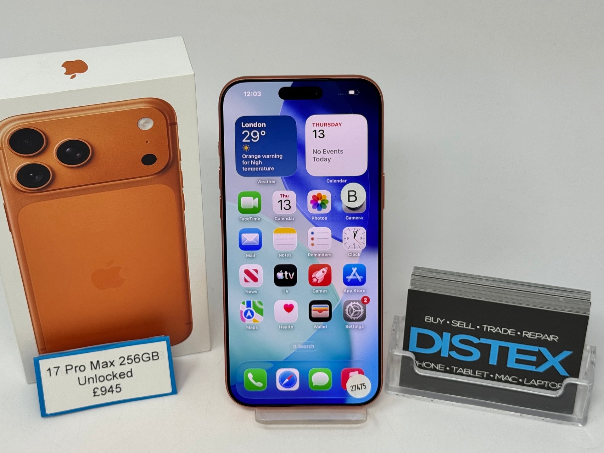 Apple iPhone 17 Pro Max 256GB Unlocked Cosmic Orange (B) M27475