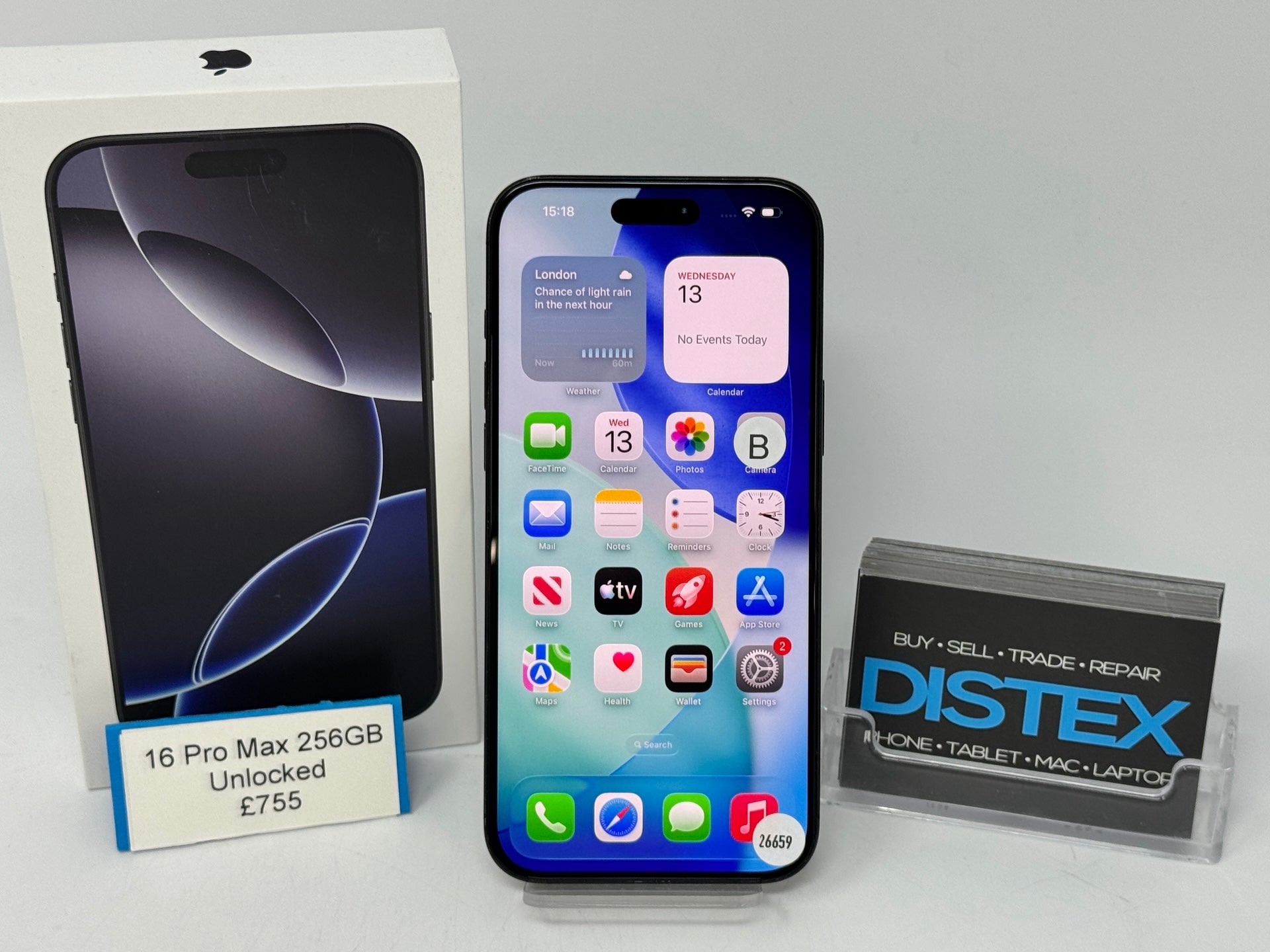 Apple iPhone 16 Pro Max 256GB Unlocked Black Titanium (B) M26659