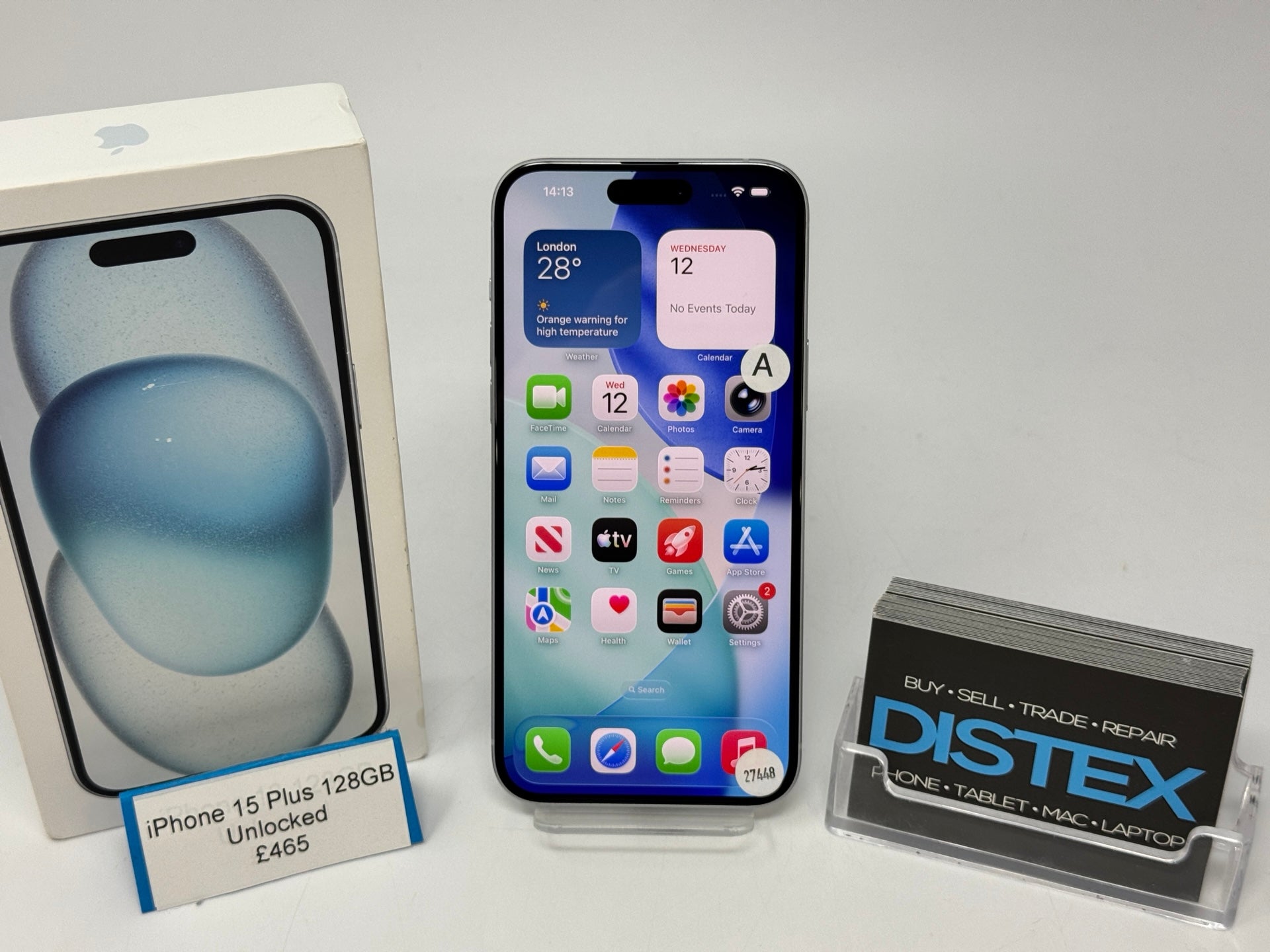 Apple iPhone 15 Plus 128GB Unlocked Blue (A) M27448