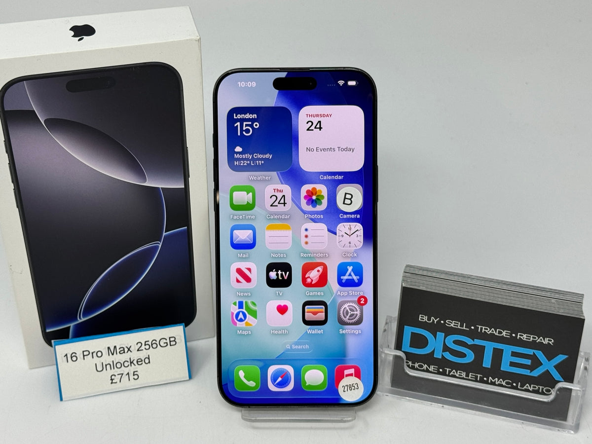 Apple iPhone 16 Pro Max 256GB Unlocked Black Titanium (B) M27853