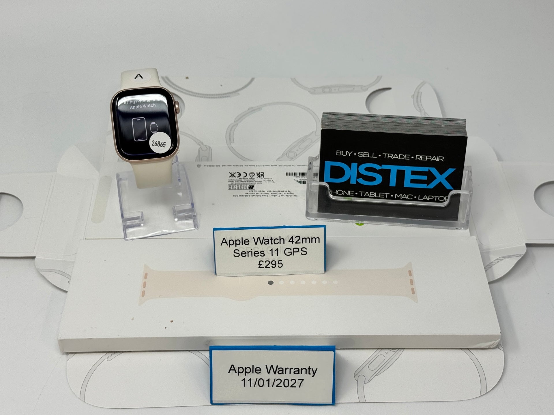 Apple Watch Series 11 42mm GPS Rose Gold (A) Apple Warranty 11/01/2027 M26865