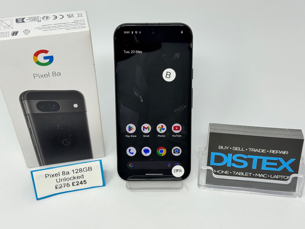 Google Pixel 8a 128GB Unlocked Obsidian (B) M23914 – Distex Ltd