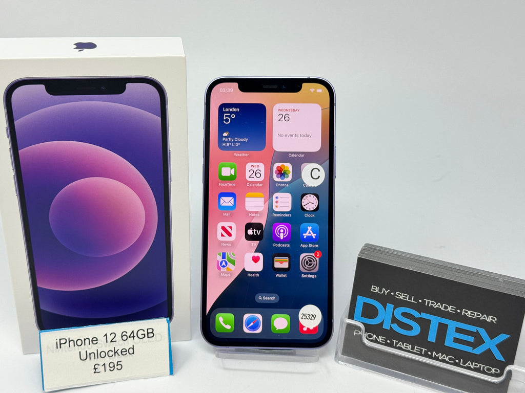 Apple iPhone 12 64GB Unlocked Purple (C) M25329