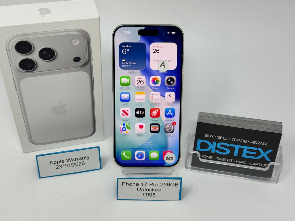 Apple iPhone 17 Pro 256GB Unlocked Silver (A) Apple Warranty 23/10/2026 M25336