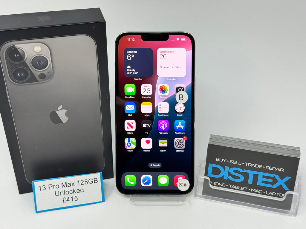 Apple iPhone 13 Pro Max 128GB Unlocked Graphite (B) M25338