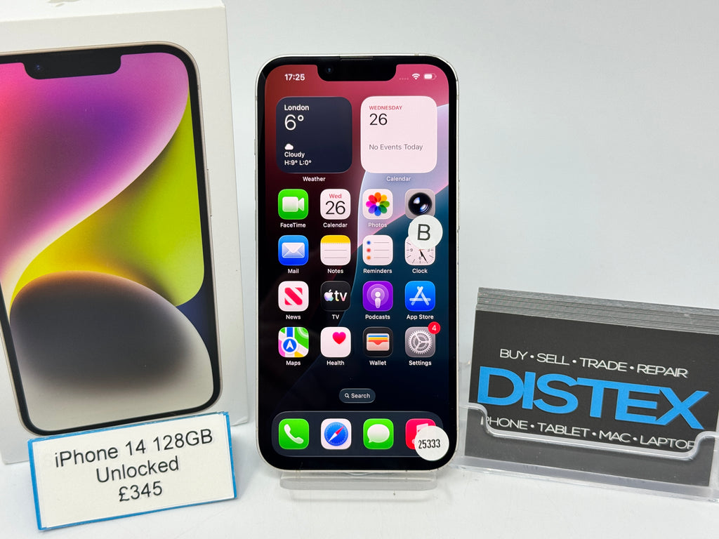 Apple iPhone 14 128GB Unlocked Starlight (B) M25333