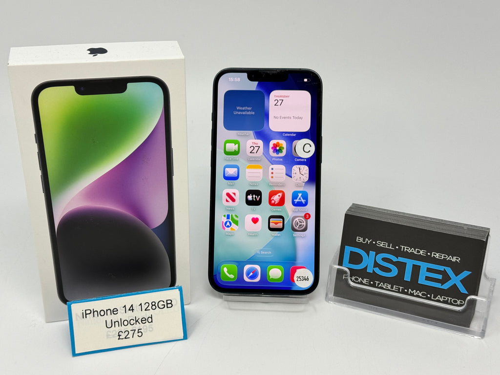 Apple iPhone 14 128GB Unlocked Midnight (C) M5346