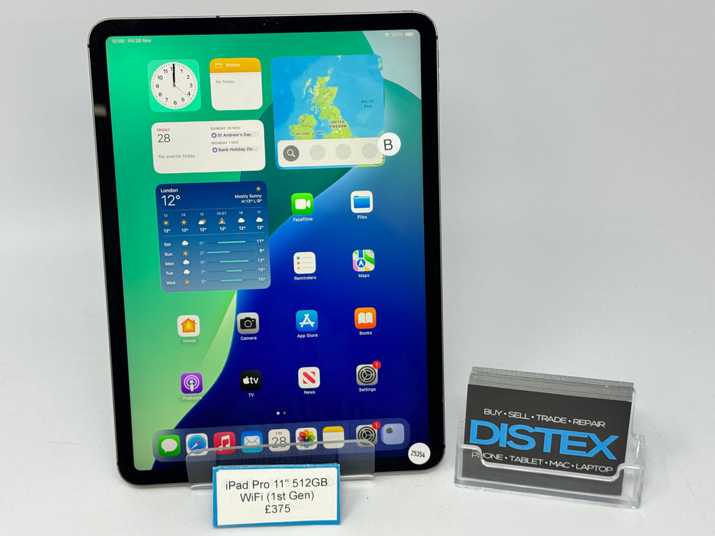 Apple iPad Pro 11" (1st Generation) 512GB WiFi Space Grey (B) M25354