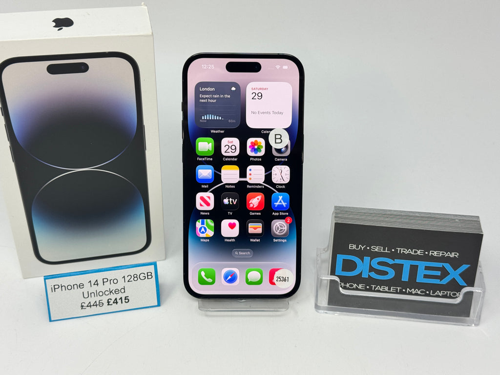 Apple iPhone 14 Pro 128GB Unlocked Space Black (B) M25361