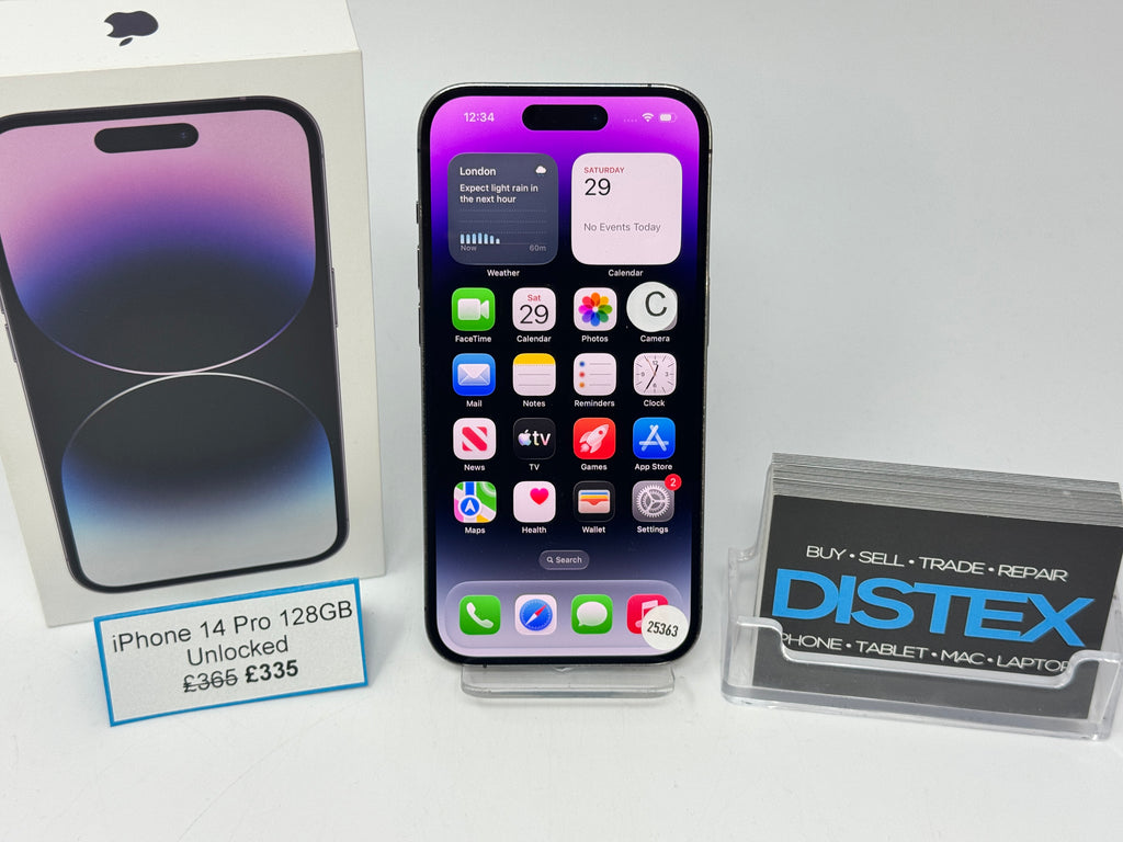 Apple iPhone 14 Pro 128GB Unlocked Deep Purple (C) M25363