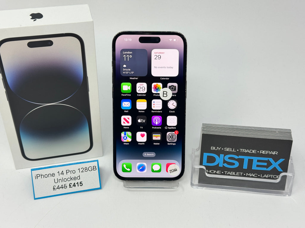 Apple iPhone 14 Pro 128GB Unlocked Space Black (B) M25366