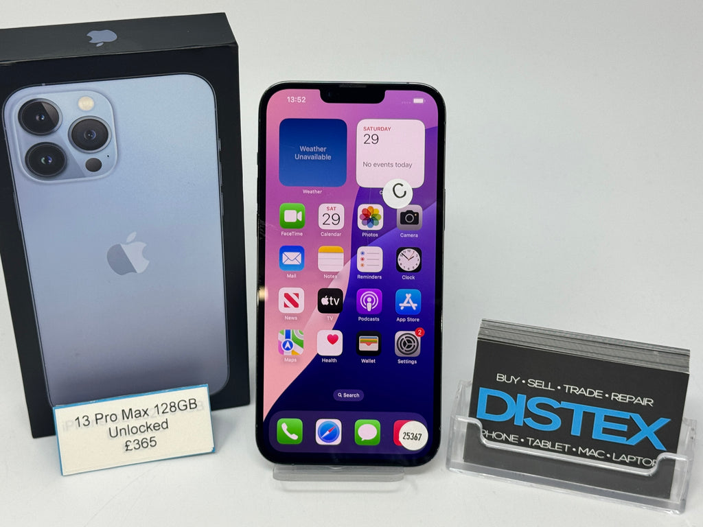 Apple iPhone 13 Pro Max 128GB Unlocked Sierra Blue (C) M25367