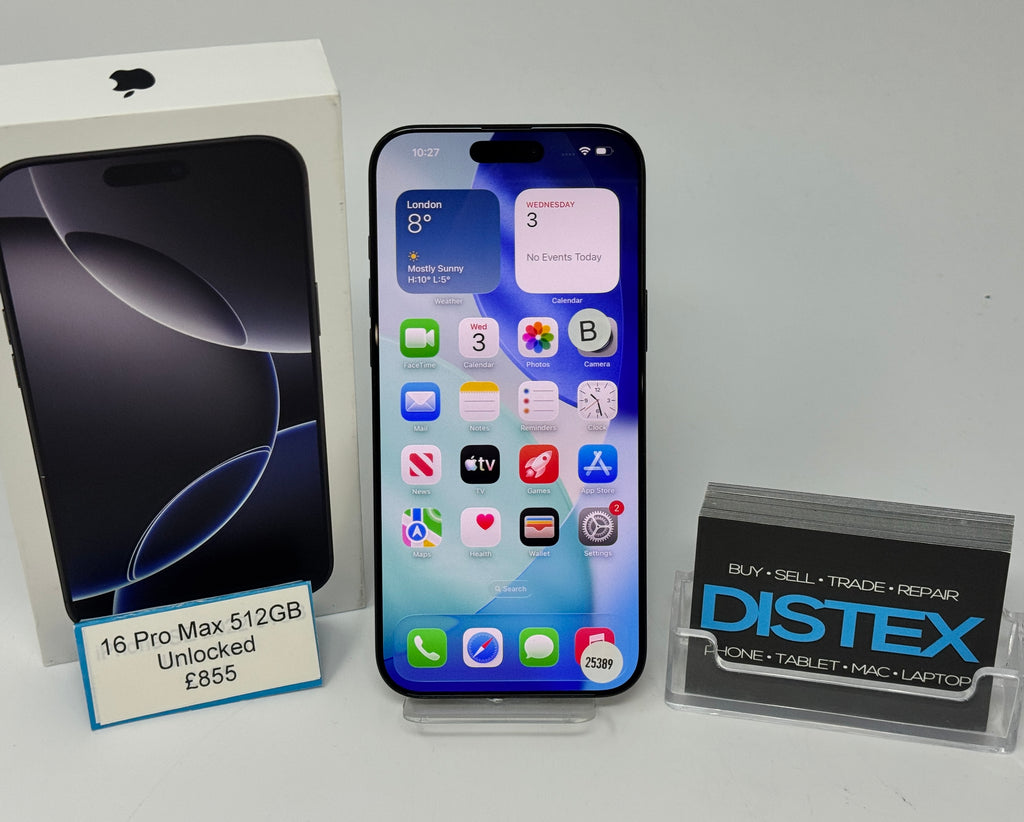 Apple iPhone 16 Pro Max 512GB Unlocked Black Titanium (B) M25389