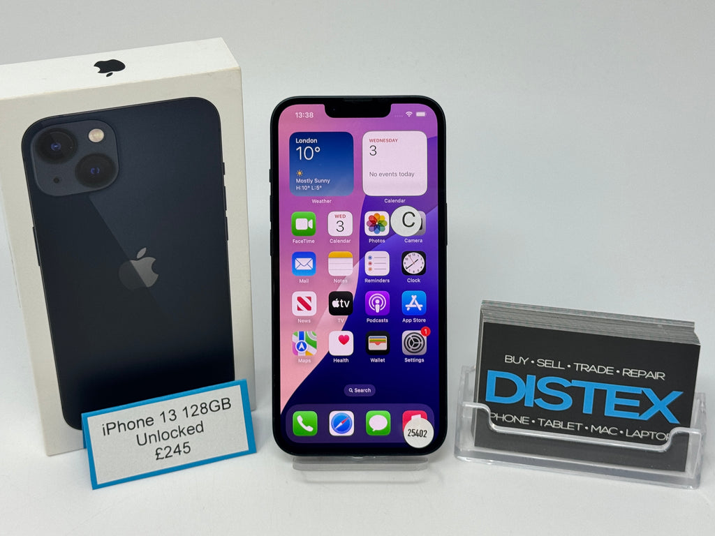 Apple iPhone 13 128GB Unlocked Midnight (C) M25402