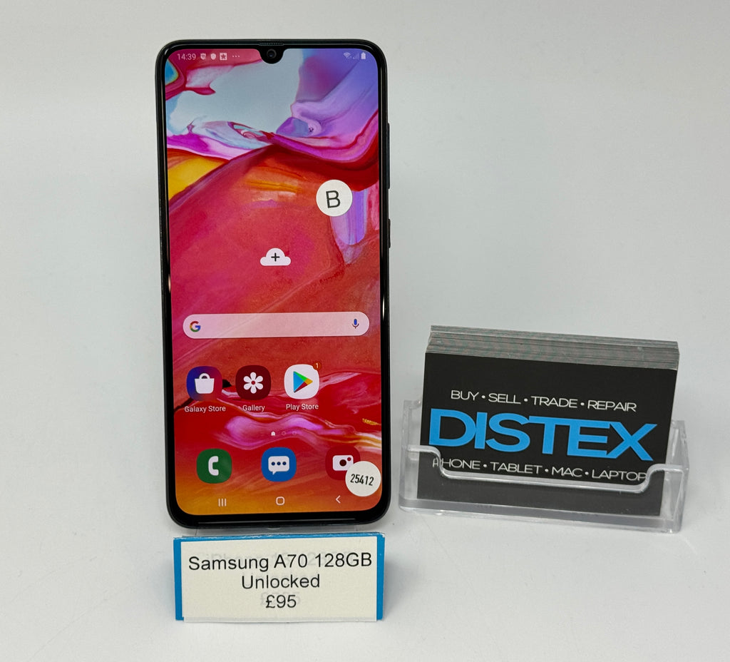 Samsung A70 128GB Unlocked Black (B) M25412
