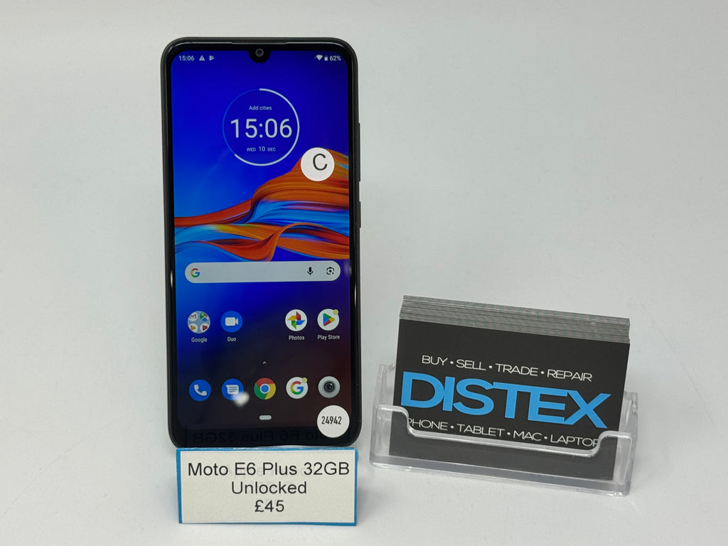 Motorola E6 Plus 32GB Unlocked Polished Graphite (C) M24942