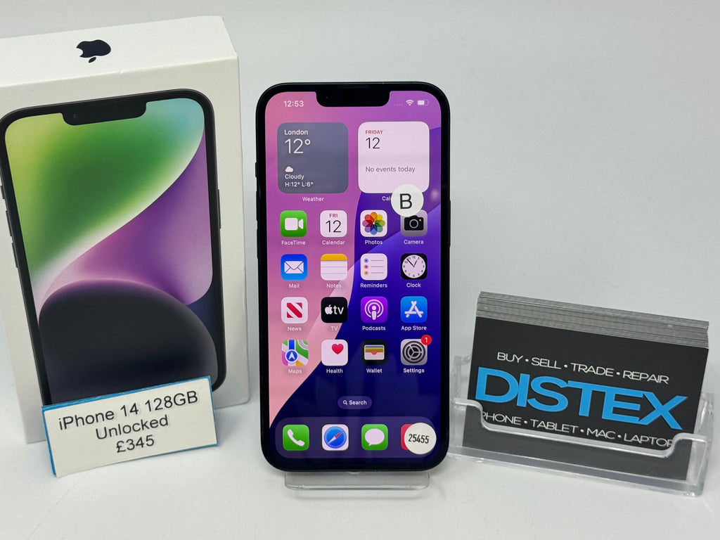 Apple iPhone 14 128GB Unlocked Midnight (B) M25455