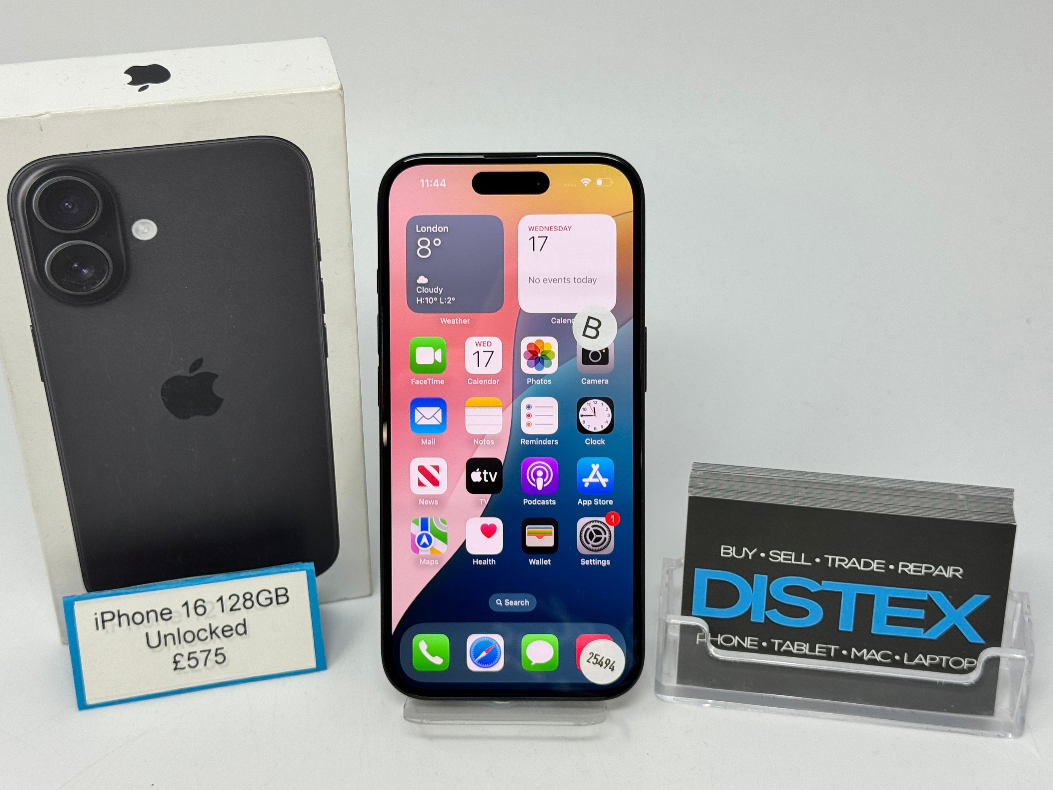 Apple iPhone 16 128GB Unlocked Black (B) M25494