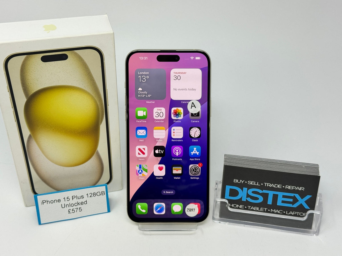 Apple iPhone 15 Plus 128GB Unlocked Yellow (A) M25097 – Distex Ltd