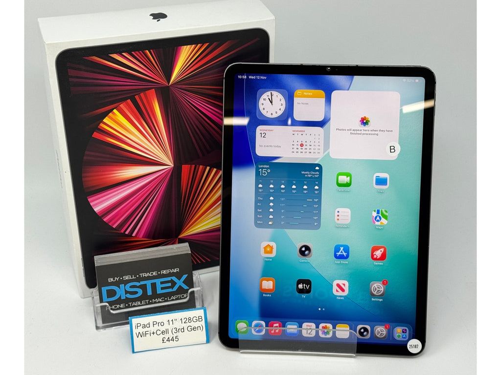 Apple iPad Pro 11" 3rd Generation 128GB WiFi+Cellular Space Grey (B) M25187