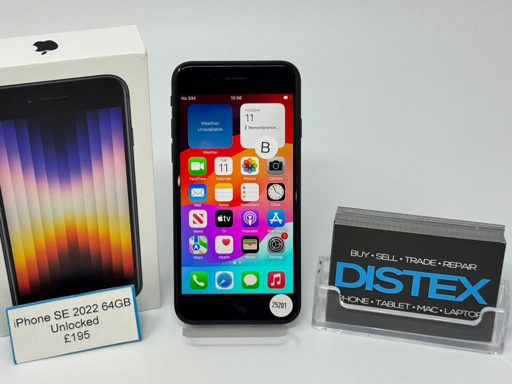 Apple iPhone SE 2022 64GB Unlocked Midnight (B) M25201