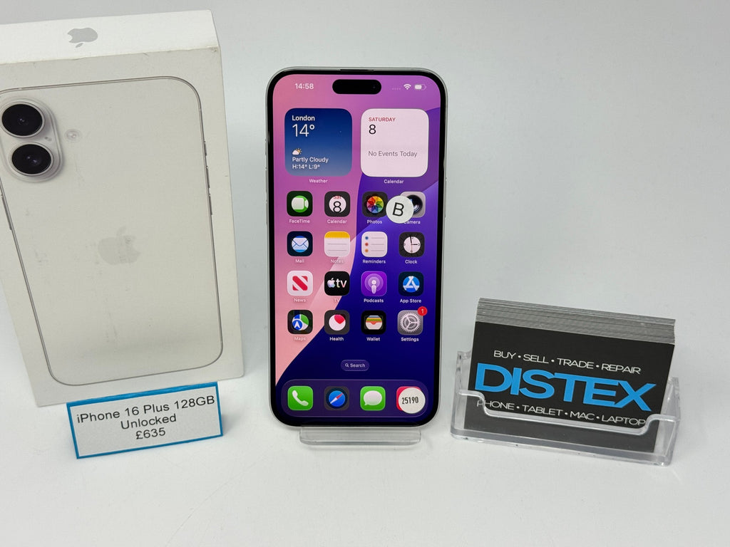 Apple iPhone 16 Plus 128GB Unlocked White (B) M25190