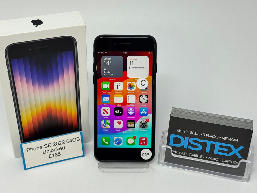 Apple iPhone SE 2022 64GB Unlocked Midnight (C) M2500