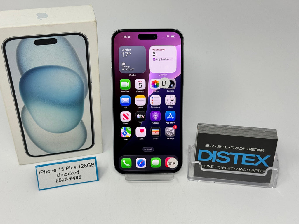 Apple iPhone 15 Plus 128GB Unlocked Blue (B) M25116