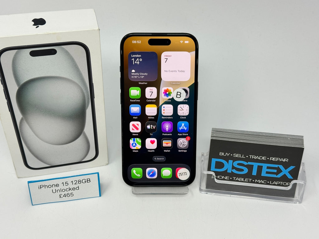 Apple iPhone 15 128GB Unlocked Black (B) M25173